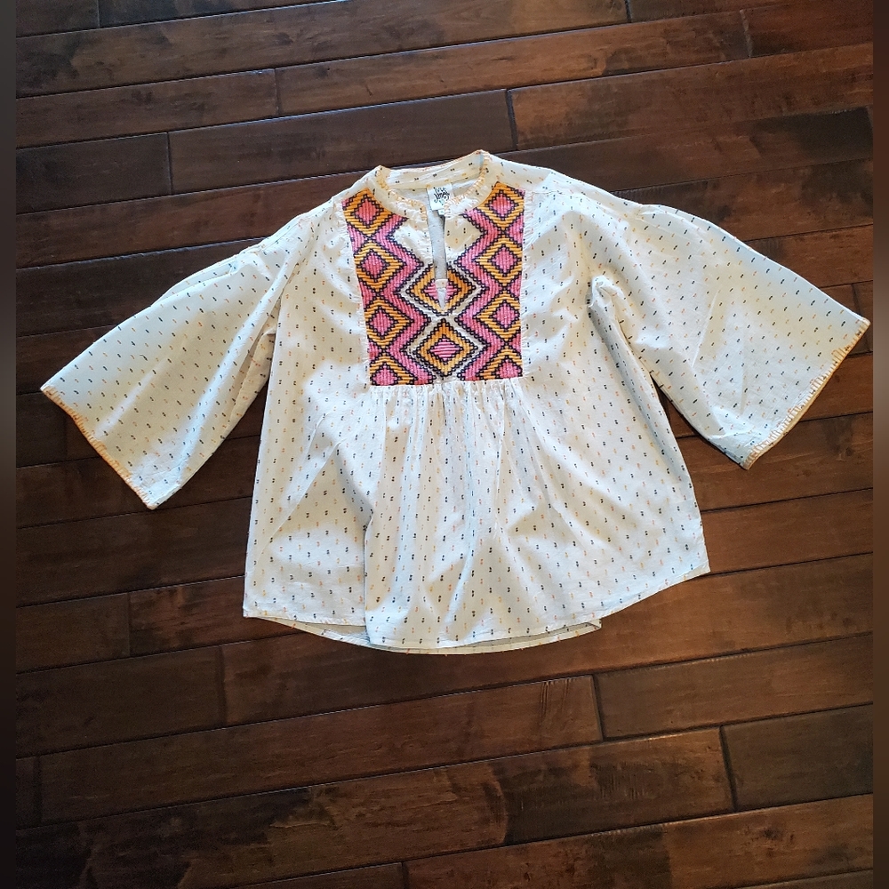 EUC Ivy Jane Diamond Clip Dot top Sz S/M